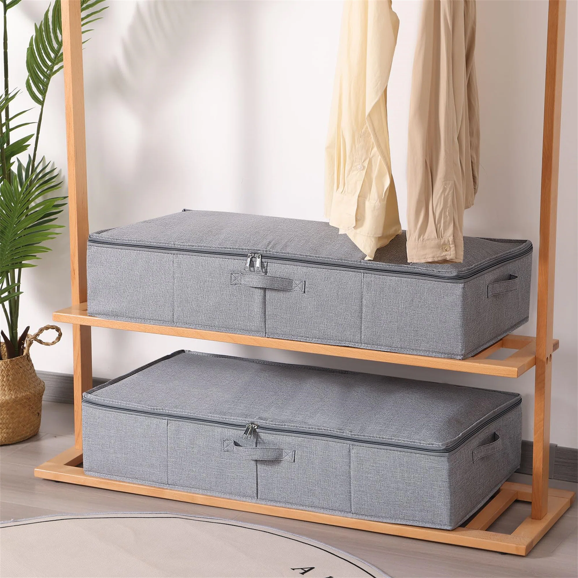 Under Bed Storage - Fabric - White