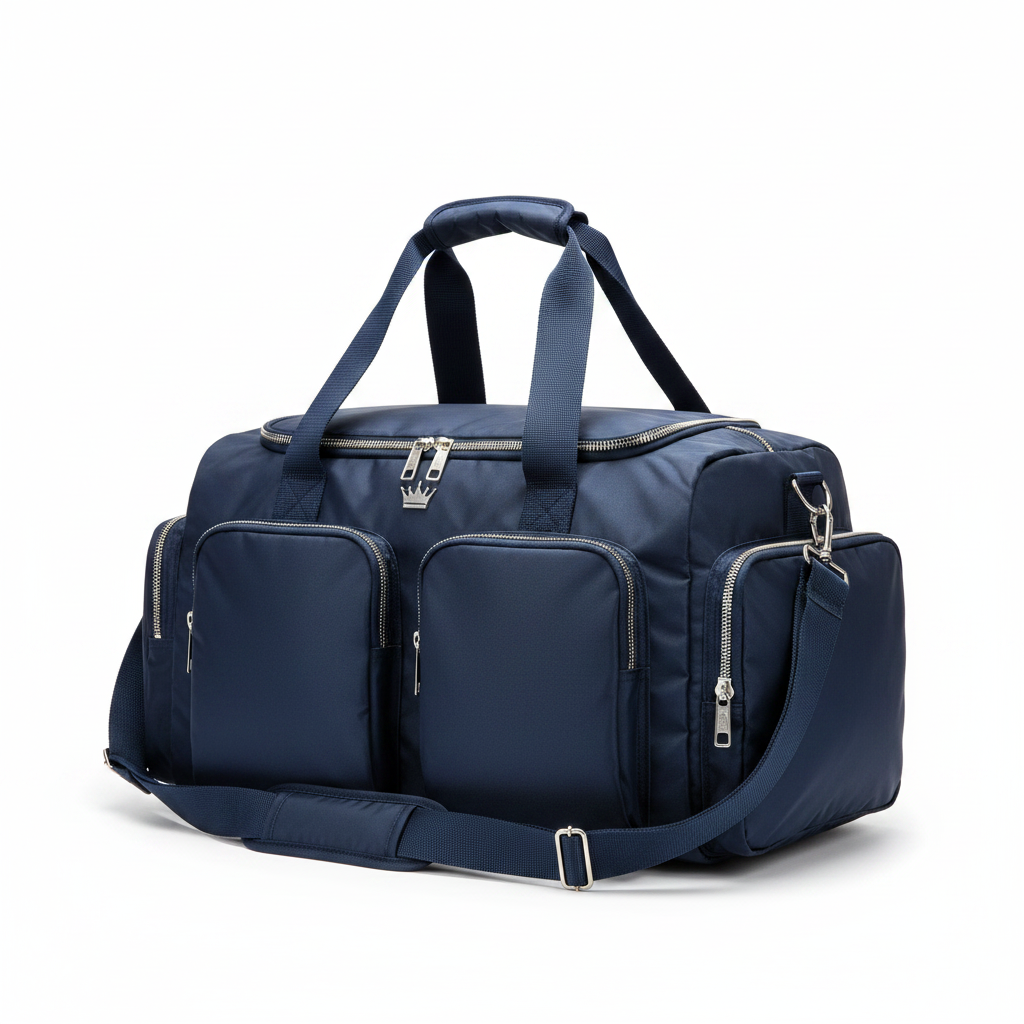 Navy Blue Travel Duffle Bag