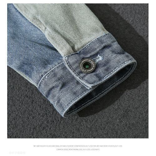 Men's Casual Button Down Denim Jacket Classic Jean Coat