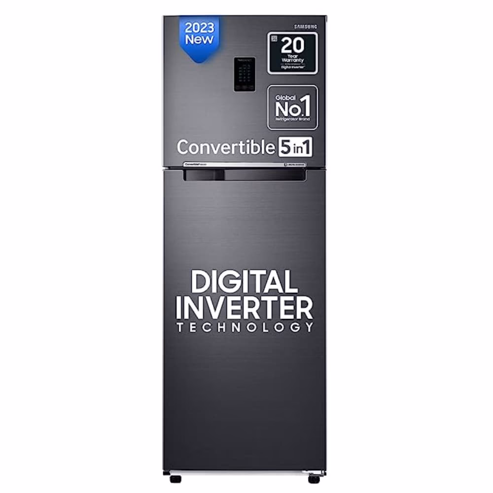 Samsung 300L Double Door Fridge - Black