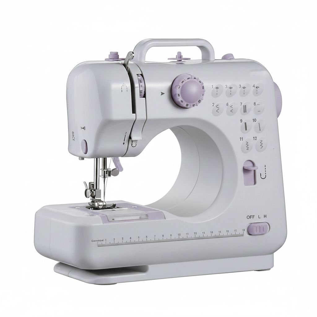 Mini Multifunctional Household Sewing Machine SM-505A - White