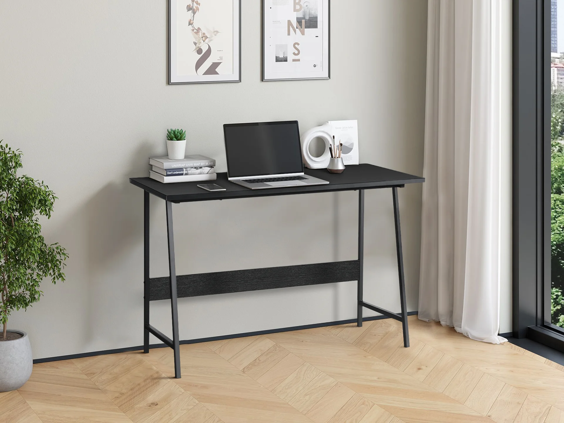 Computer Desk - 120x60cm - Black