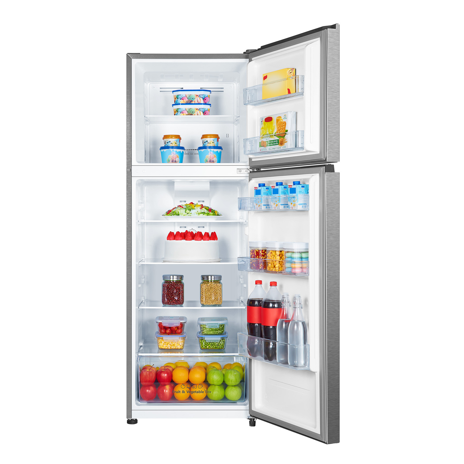 Hisense 336L Double Door Fridge - Silver