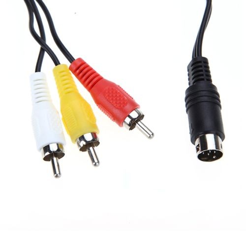 Connecting line 3RCA 1.8 m 9 pin Audio Video AV Cable for Sega Genesis 2 or 3 Composite RCA Connects Video&Sound Transmission-
