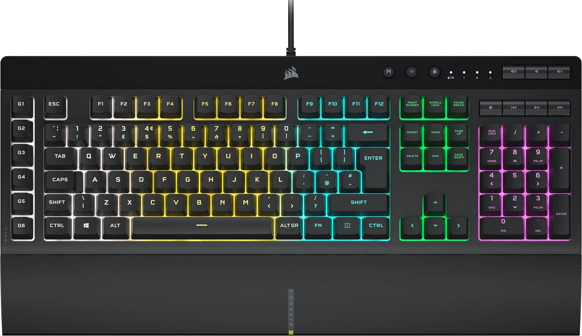 Corsair K55 RGB Gaming Keyboard - Black