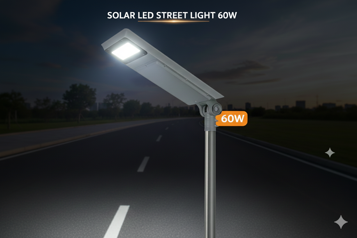 Generic Solar LED Street Light 60W - White
