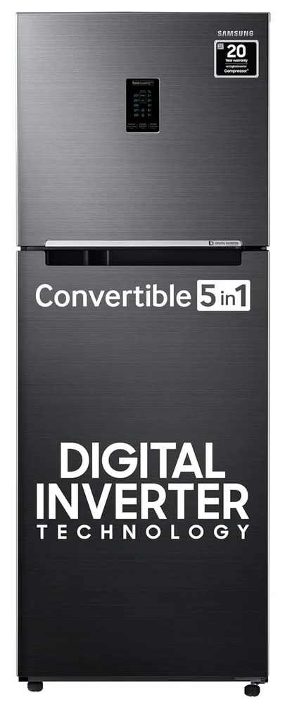Samsung 300L Double Door Fridge - Black