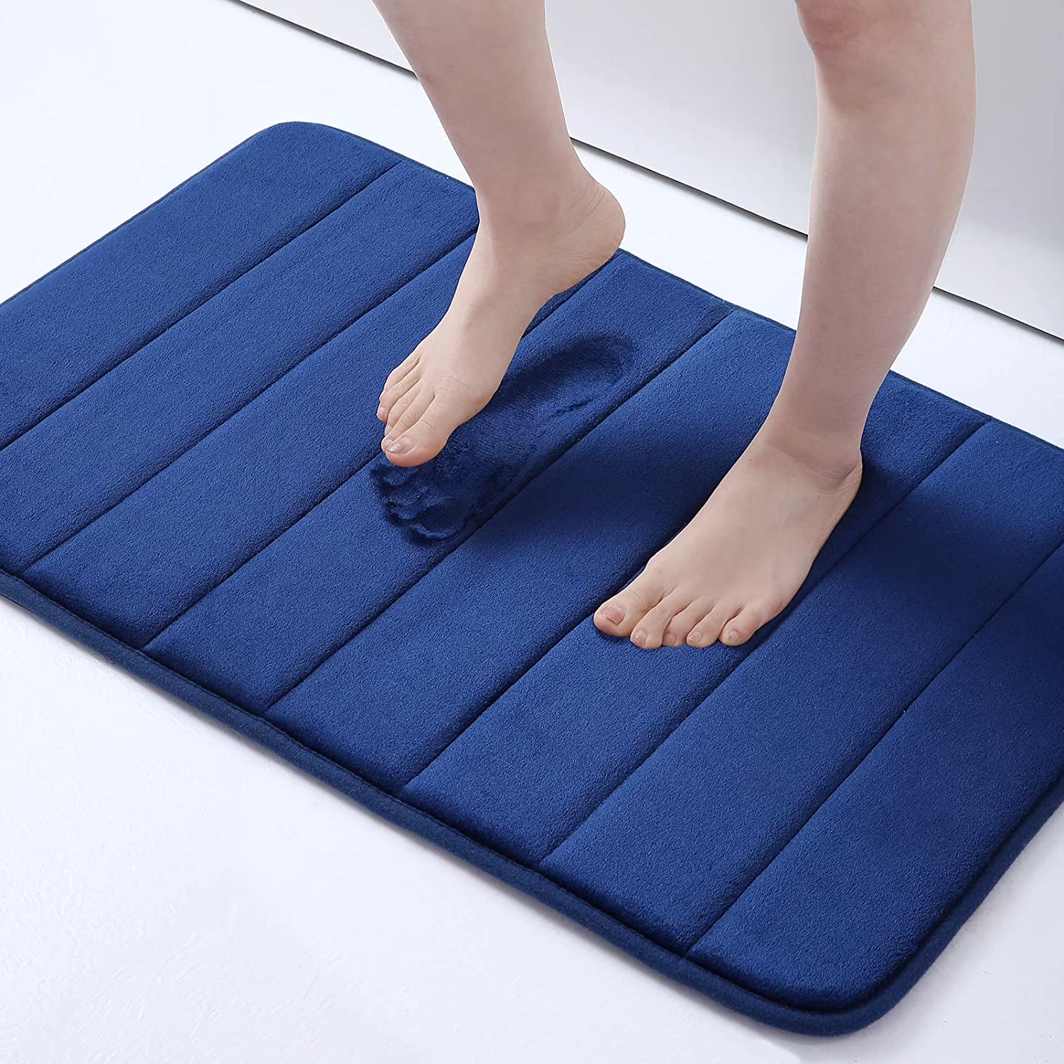 Bath Mat - Memory Foam - Blue