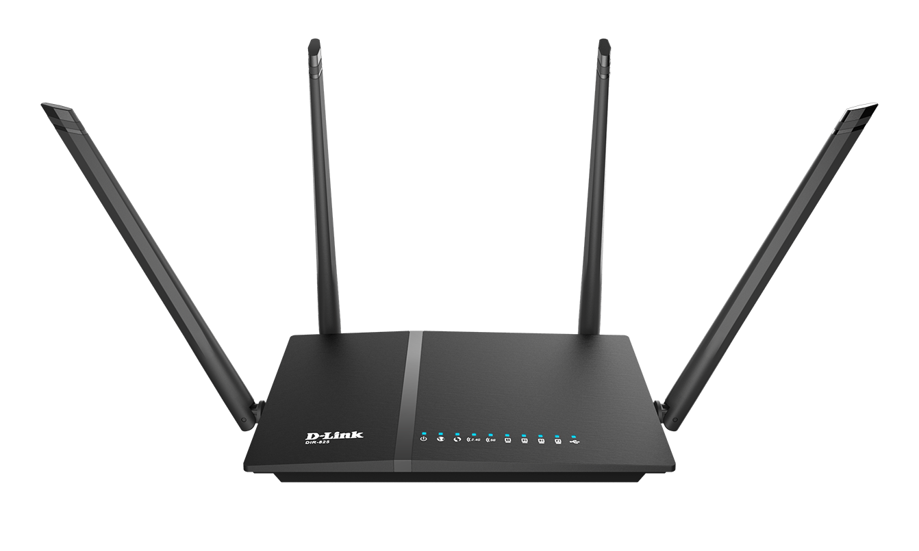 D-Link DIR-825 Wireless Router - Black