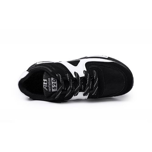Breathable Ladies Exercise Flat Sneaker Shoes - Black, White