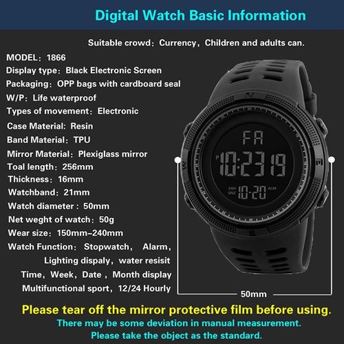 Large Dial Multi-function Sports Electronic Watch