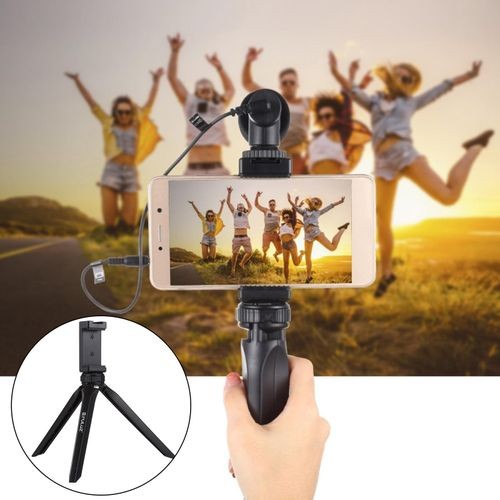Mini Tripod Camera Mount Mobile Phone Clamp Holder 1/4 '' Black