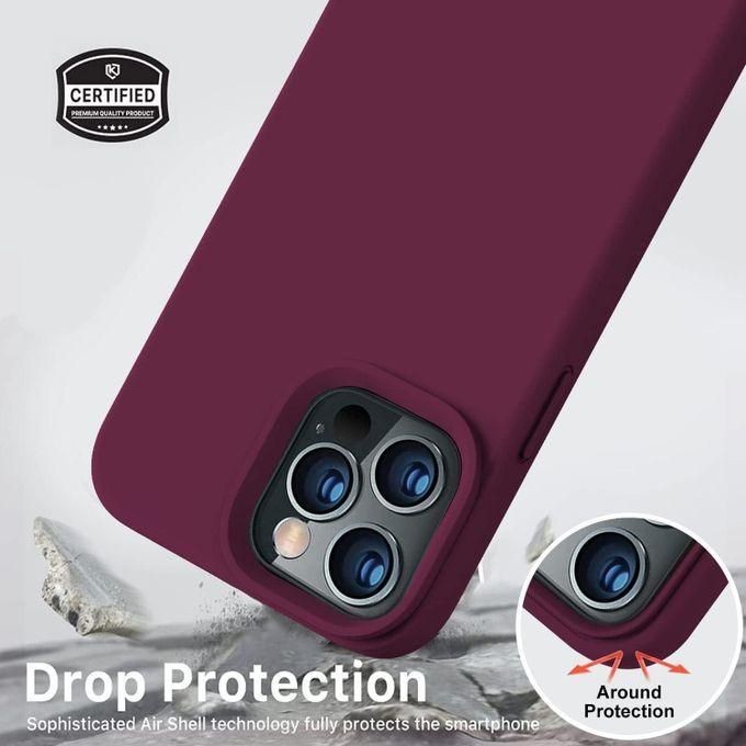 Apple Silicone Phone Case For Iphone 11 12 13 14 15 Pro Max X Xs Max Shockproof Case Cover-Purple