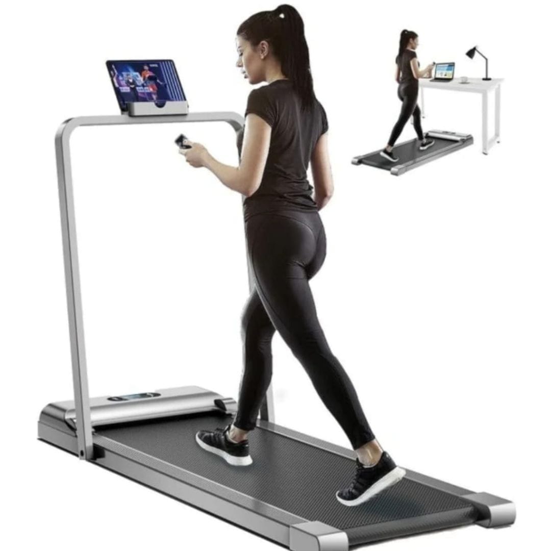 Foldable Walking Pad Treadmill with Handlebar – 3-in-1 Quiet Home Treadmill, 2.5HP Motor