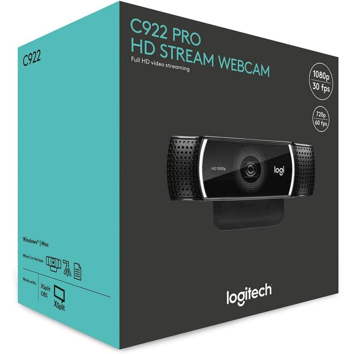 Logitech C922 Pro Stream Webcam - Black