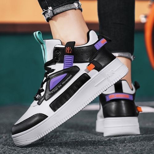 2024 Mens Casual Board Shoes Running Sneakers - White/Black
