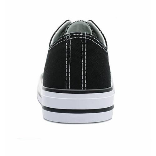 Black And White LaceUp Casual Unisex Canvas Sneakers