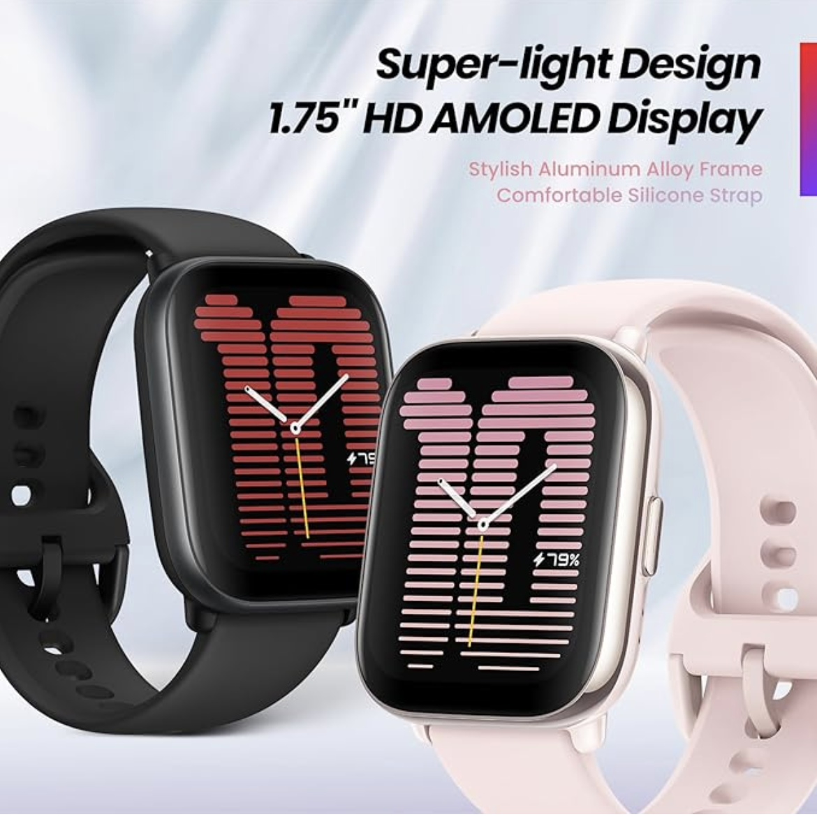 Smart Watch 42mm for Women, with AI Fitness Exercise Coach, GPS, Bluetooth Calling & Music, 14 Day Battery, AMOLED Display & Alexa Built-in, Fitness Watch for Android & iPhone, Pink