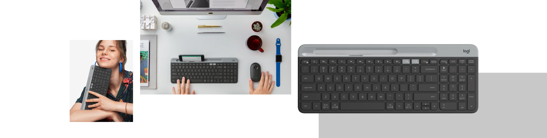 Logitech K580 Slim Multi-Device Keyboard - Black