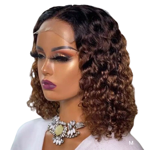 Wig small curly hair, medium long curly hair