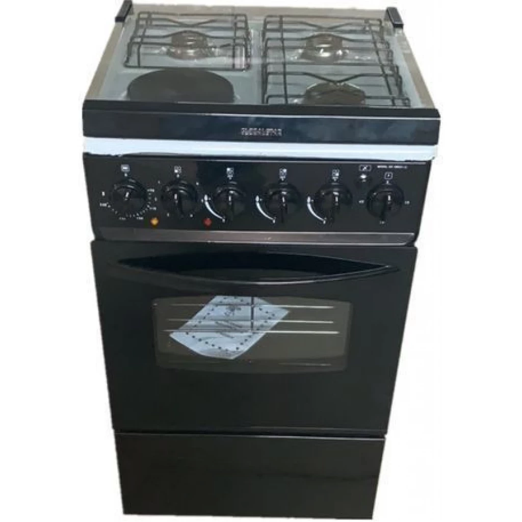 Global Star Gas Cooker 3 Gas + 1 Electric/Ignition/up And Down Oven 50x50cm - Black