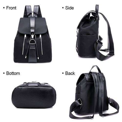 Ladies Backpack Bags Women Rucksack Waterphroof - Black