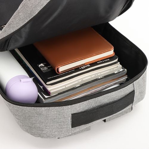 Three-piece Men's Backpack Computer Bag-Black/Gray