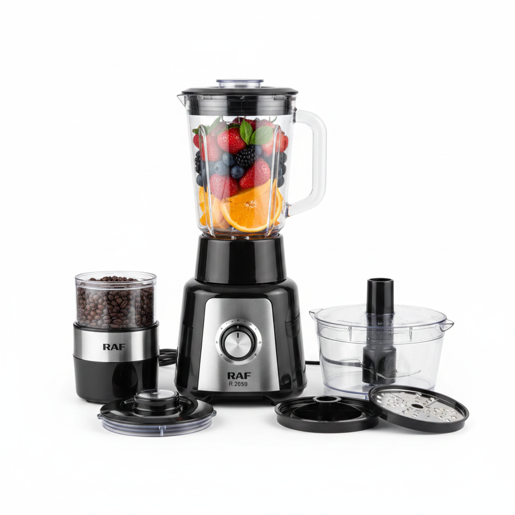 RAF R.2858 4-in-1 Food Processor & Blender - 1600W