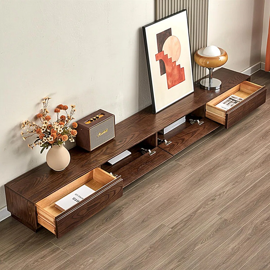 TV Stand - Wooden - Brown