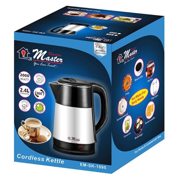 Electro Master 2.4L Electric Kettle - Silver