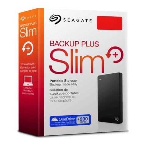 Seagate Backup Plus Slim 2TB - Black