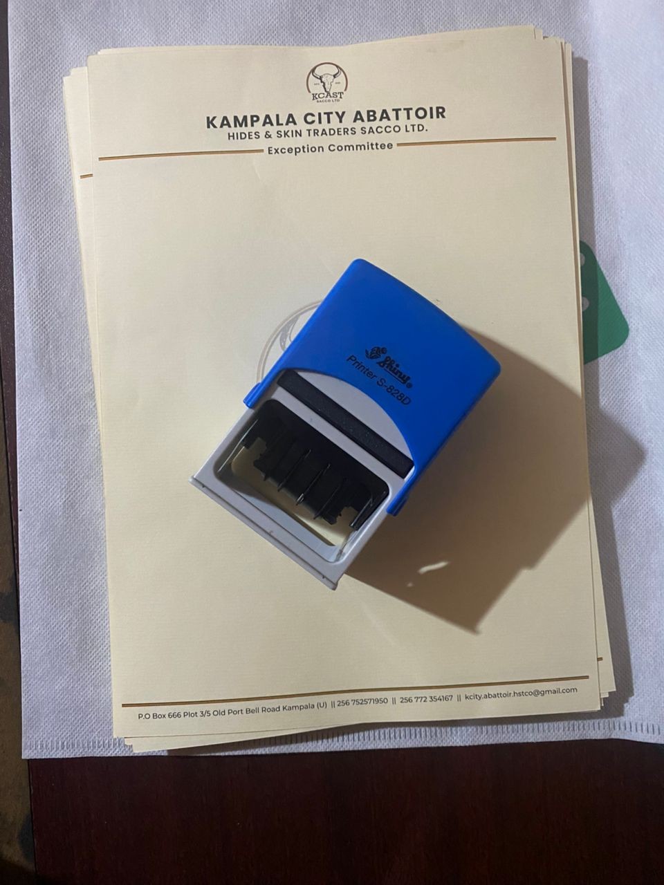 Office Stamp Office Stamp Self-Inking Dater, that can be customised to your needs with logos or text and centred date.