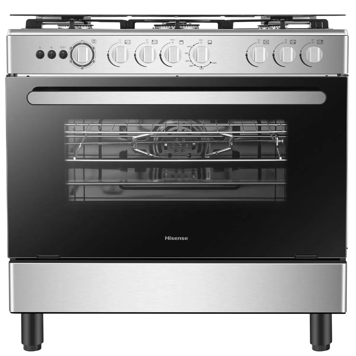 Hisense 3 Burner Gas Cooker - Black