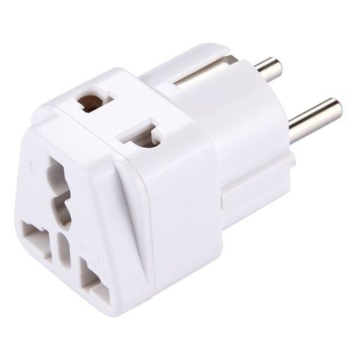 WD-9 Plug Adapter Travel Power Adaptor With Europe Socket Plug(White)