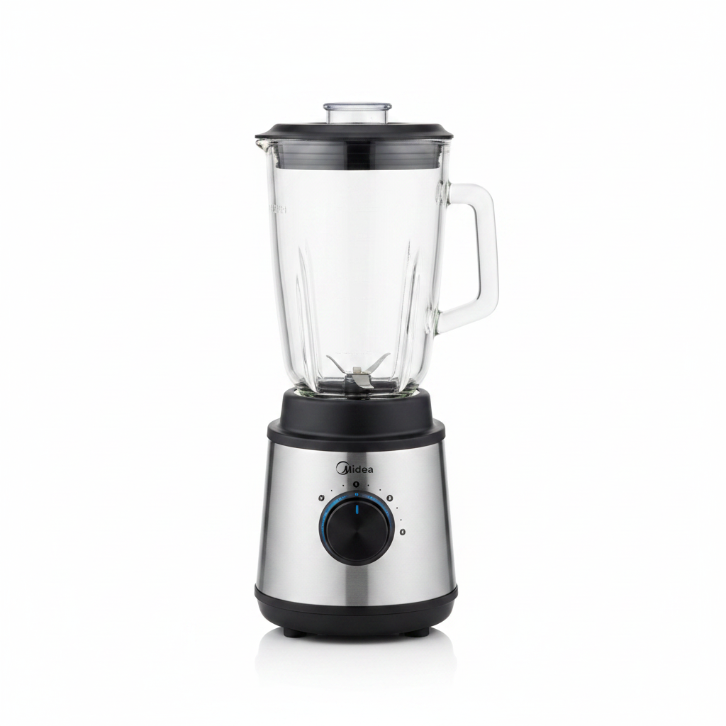 Midea MBL-6006 Glass Jar Table Blender - 4 Leaves Blade