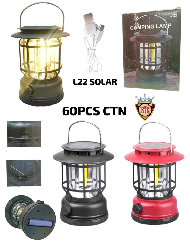 Generic Solar LED Lantern - Rechargeable