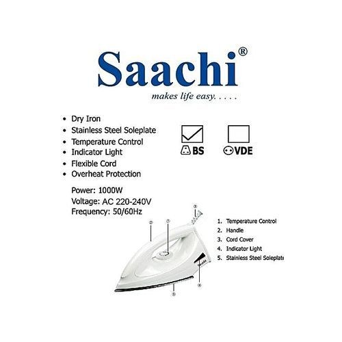 Saachi Dry Iron Nlinr151-White