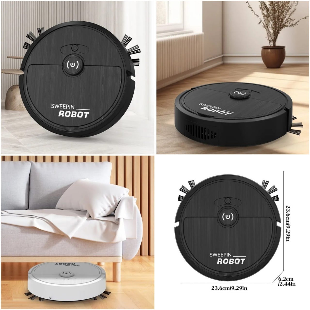 Robot Vacuum Cleaner - Smart - Black