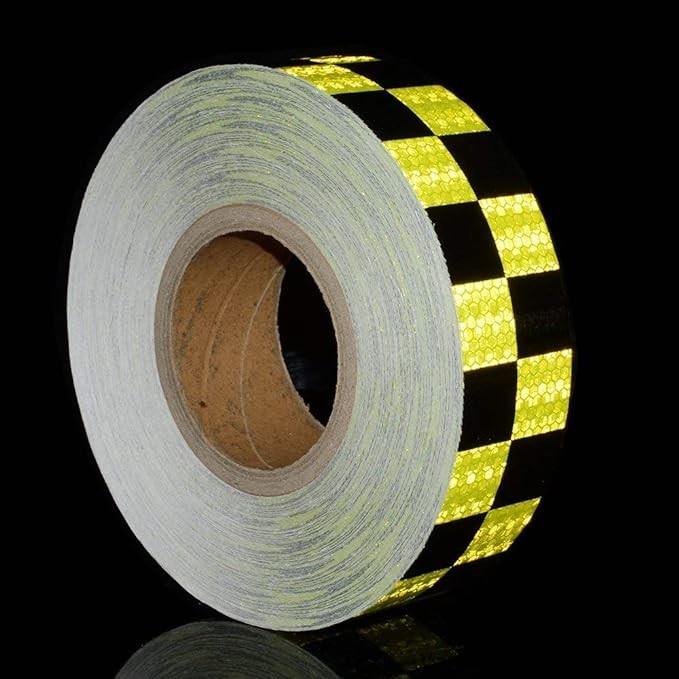 Reflective Safety Tape - 2"x 33ft (5CM x 10M), Yellow Black