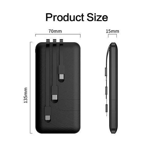 Excellent 20,000mAH 3X Portable Power Bank - Black/White