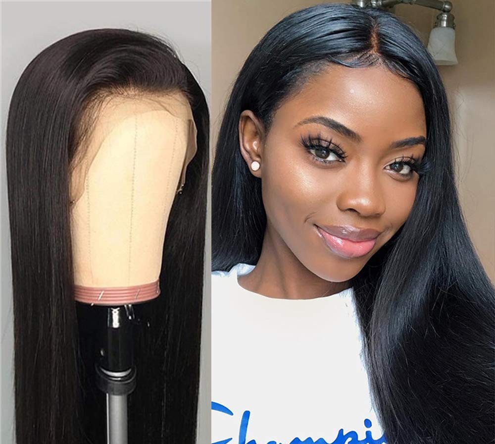 Foreign Holics Imported Natural Looking Heat Resistant Long Wavy Lace Front Synthetic Hair Wig for Women (24 inches Natural Color)