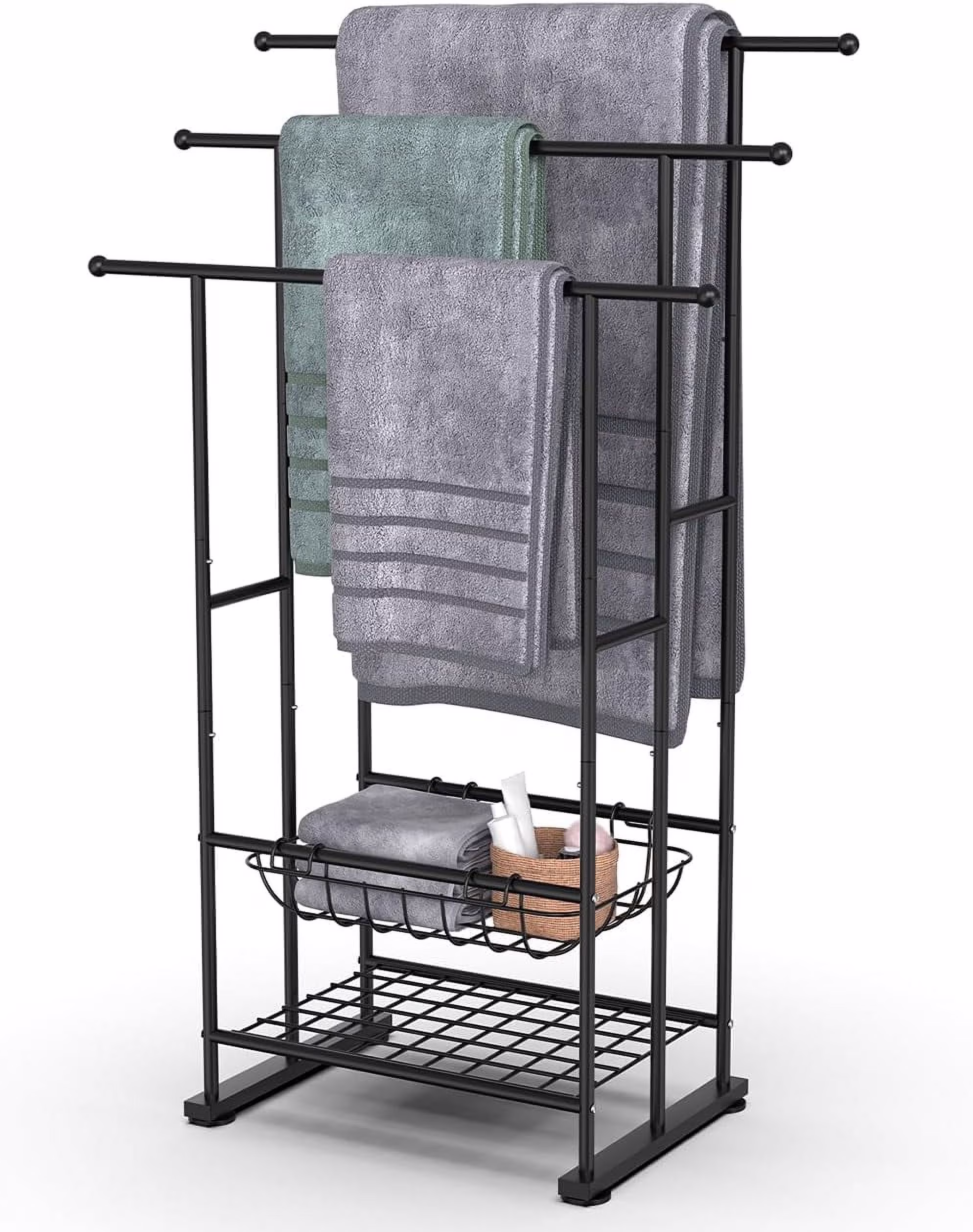 Towel Rack - Freestanding - Black