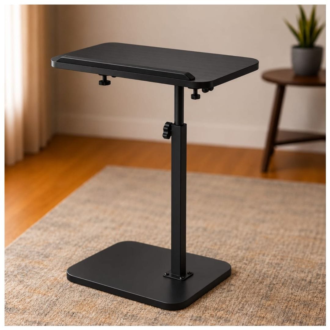 Adjustable Sofa/Bed Side Table - Brown