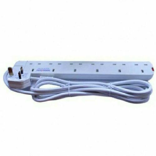 Power King 6 Way Outlets Extension With 3 Meters Cable Length