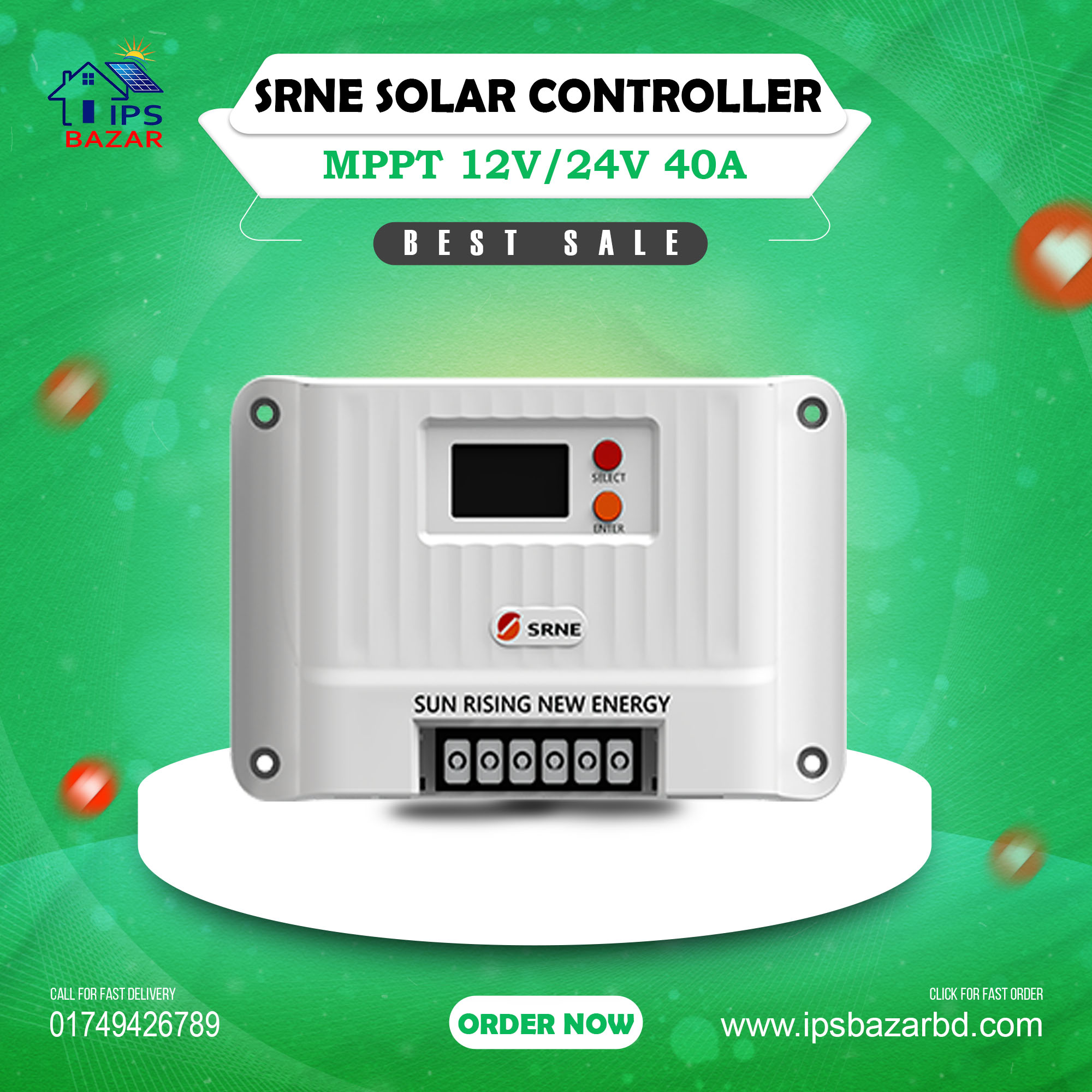 SRNE Solar Charge Controller 40A