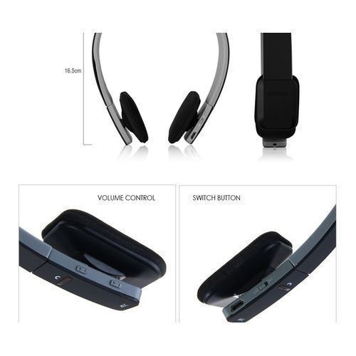 Smart Design Elegant Wireless Bluetooth Headset With Microphone - Black