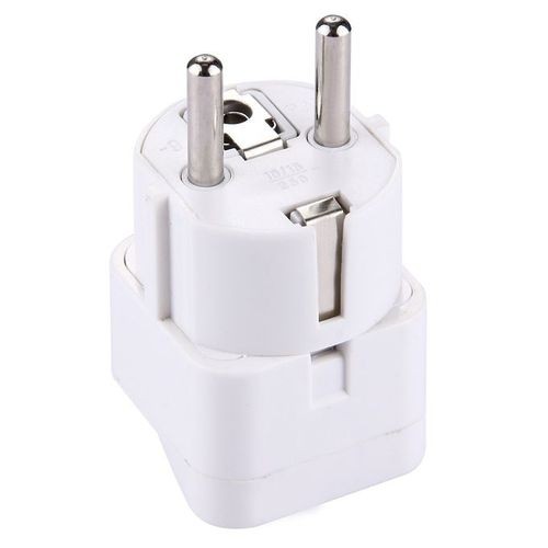 WD-9 Plug Adapter Travel Power Adaptor With Europe Socket Plug(White)