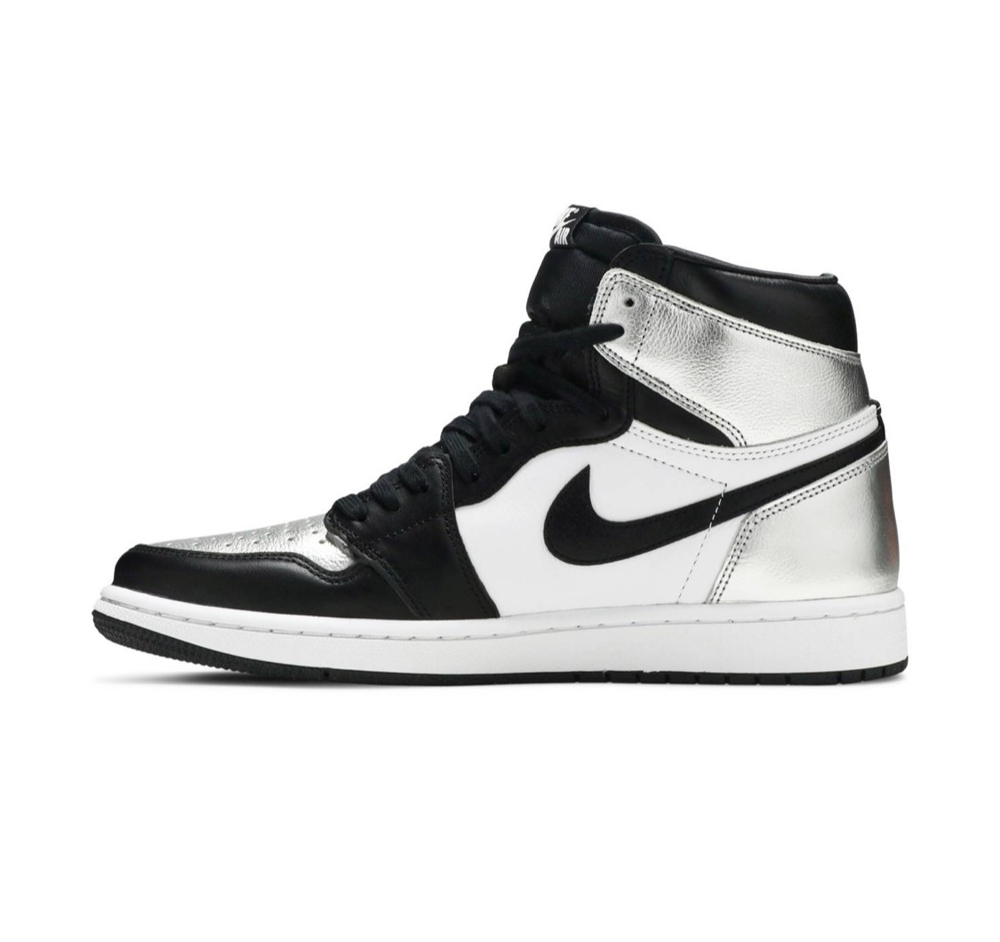 Imported Nike Air Jordan 1 Mid Silver Toe Shoes For Men