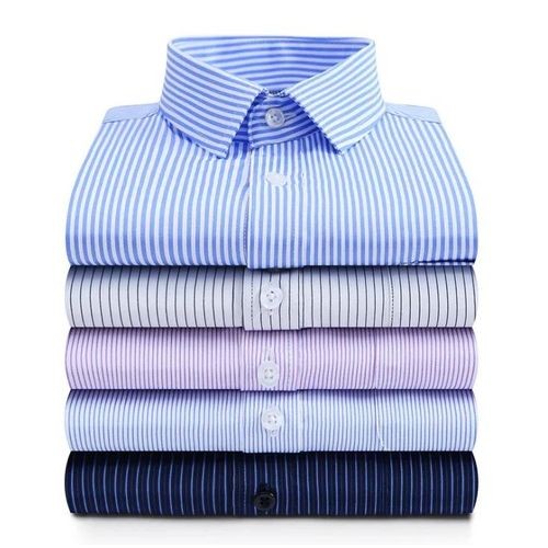 5 Pieces Of Mens Gentle Stripped Office Designer Shirts Long Sleeved - Multi Colors
