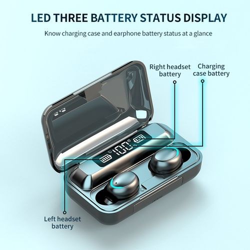 Wireless Headset Bluetooth Earphone True Bass With Power Banc